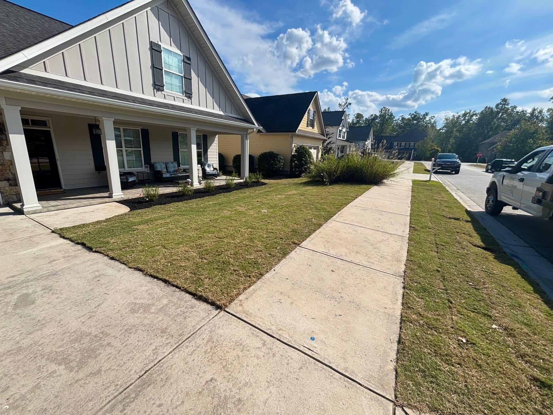 Gallery photos for Stunning Lawn Transformation with Sod Installation and Irrigation: Image #1