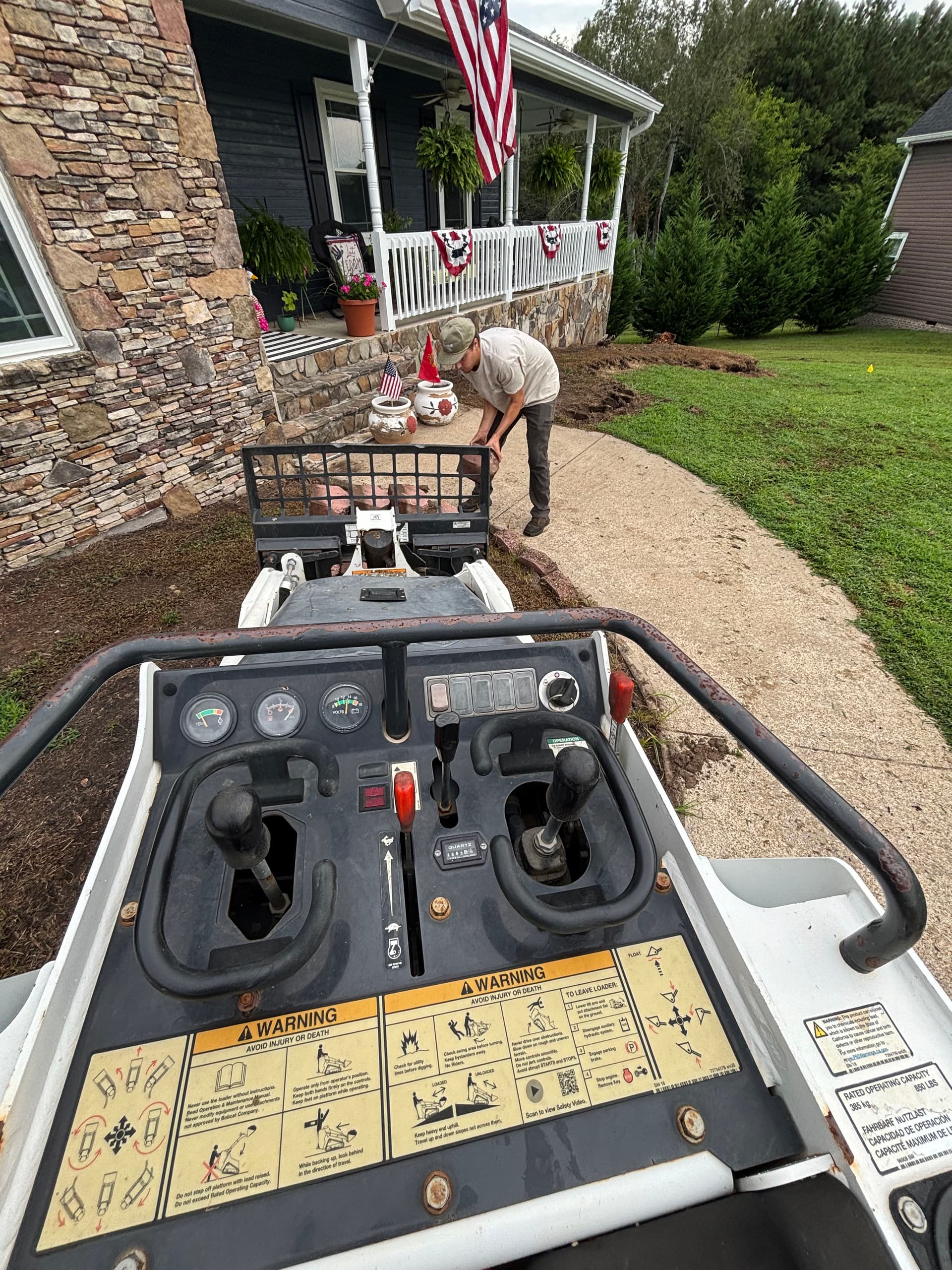 Tearing Out a Worn Retaining Wall in Ringgold GA image