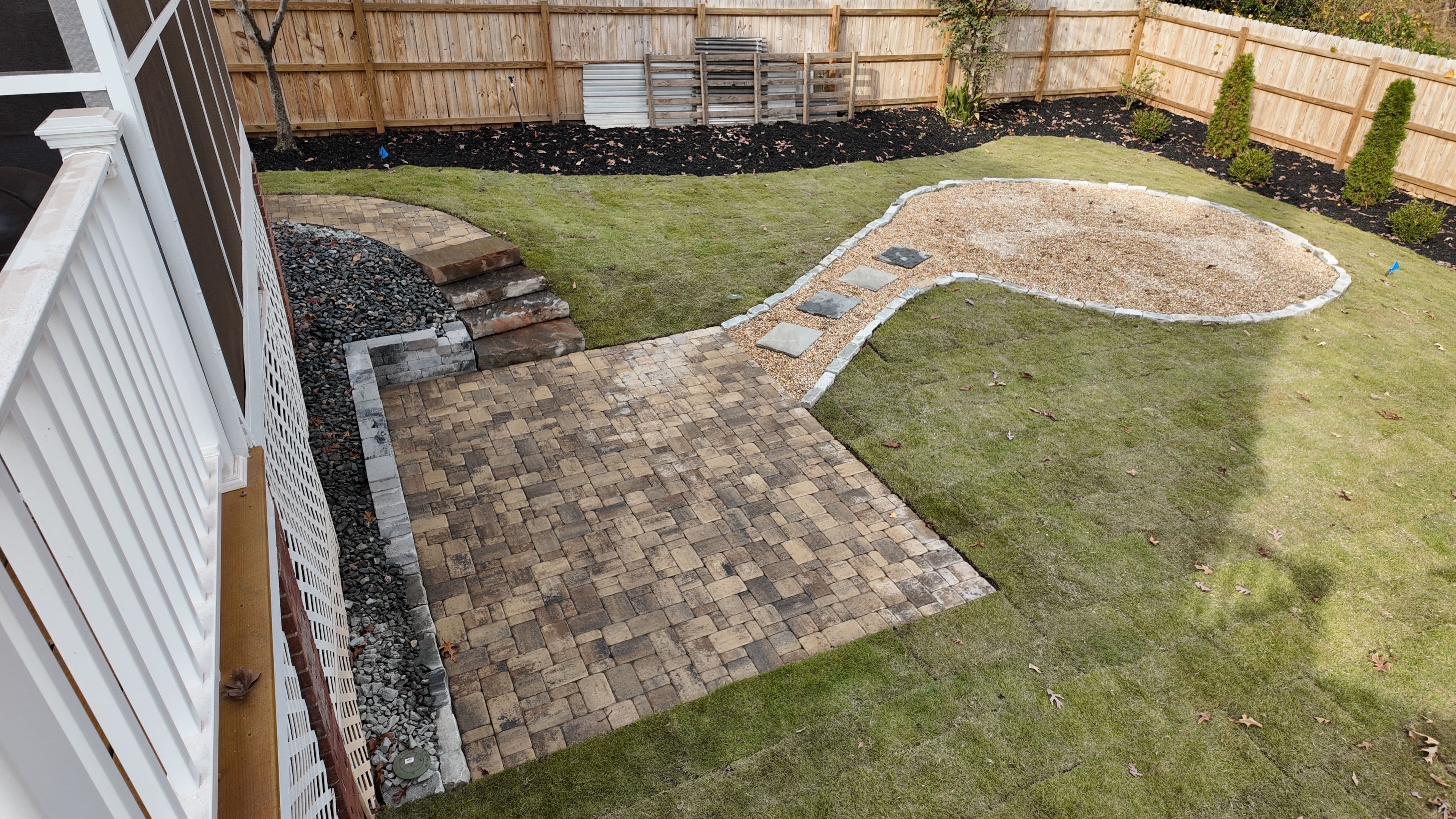 Project Backyard Makeover with Paver Patio and Sod Update image