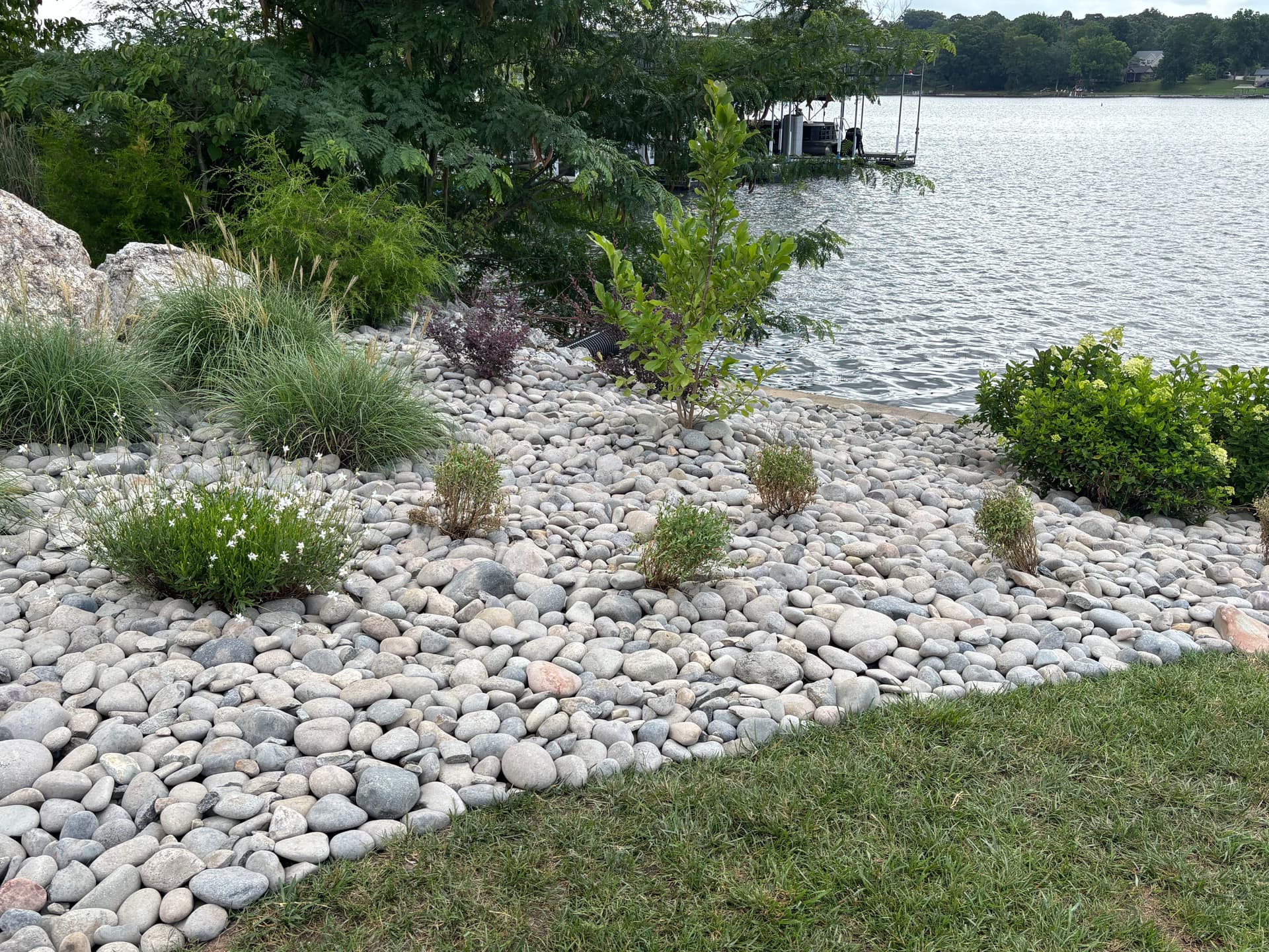 Gallery photos for 14 Tons of River Rock Installed Along Lake Chickamauga Shoreline: Image #3