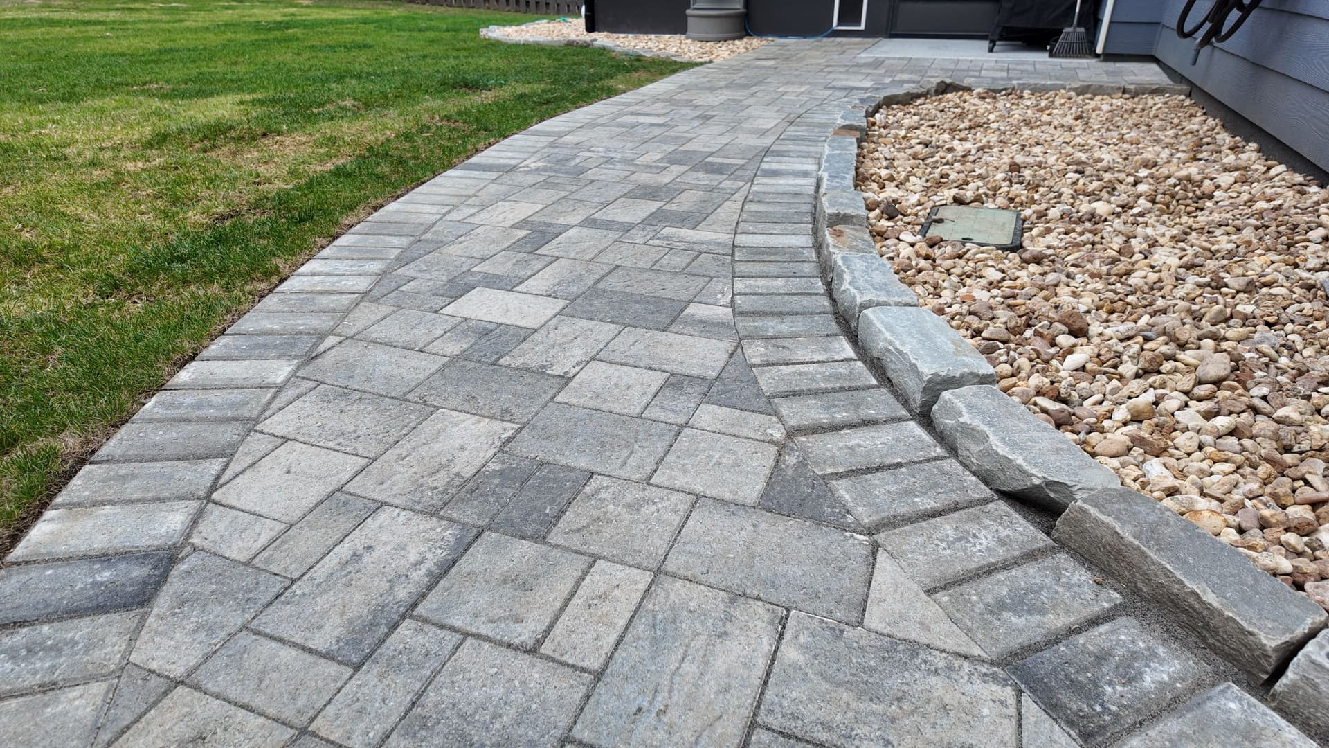 Elegant Paver Pathway Installation image